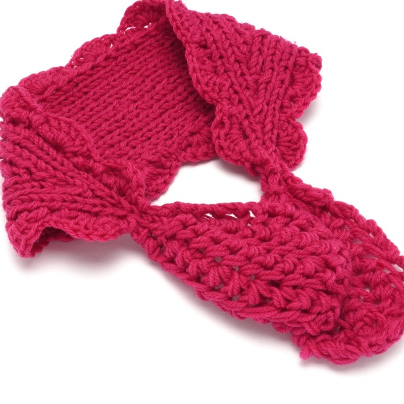 Повязка вязаная на голову (15923) вариант 05