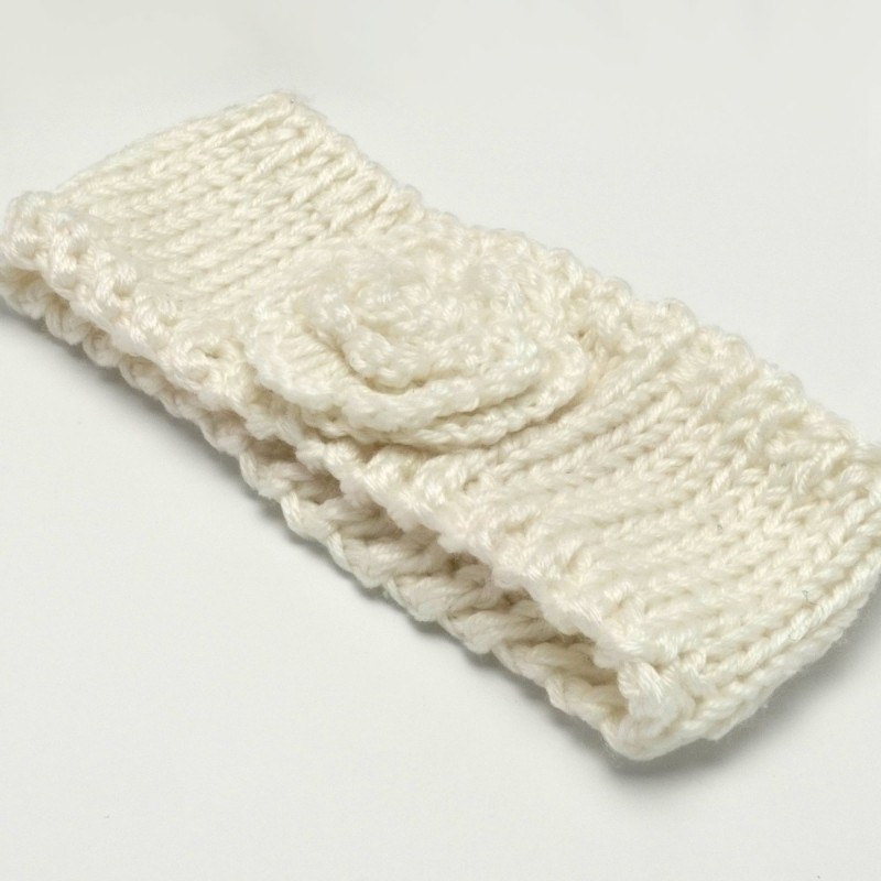 Повязка вязаная на голову (15924) вариант 01