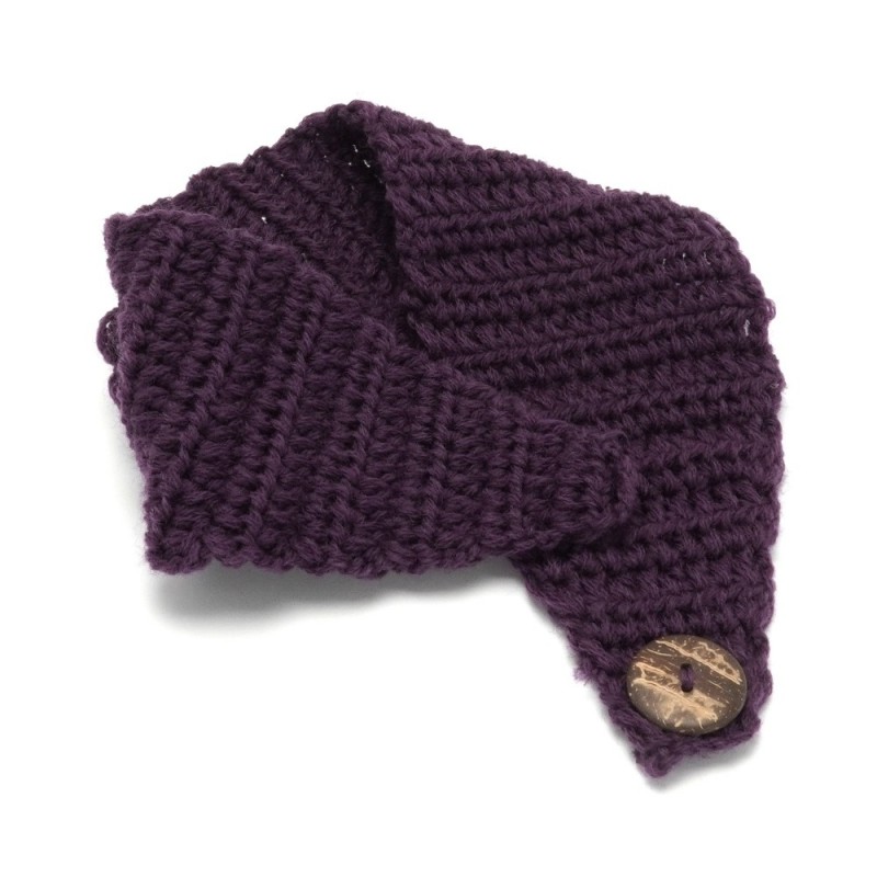 Вязаная повязка на голову с цветком (15925) вариант 10