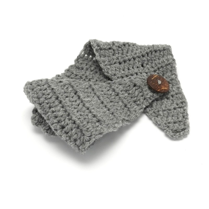 Вязаная повязка на голову с цветком (15925) вариант 02