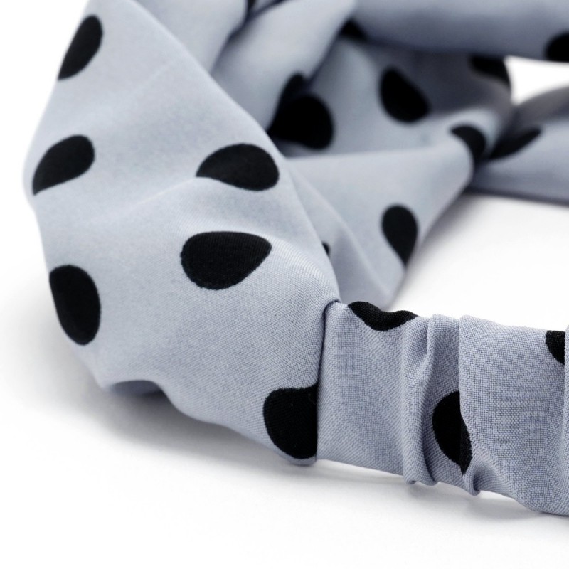 Повязка-чалма из софтовой ткани с принтом средний горох (28855) вариант 03