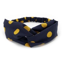 Повязка-чалма из софтовой ткани с принтом крупный горох (23000) вариант 16