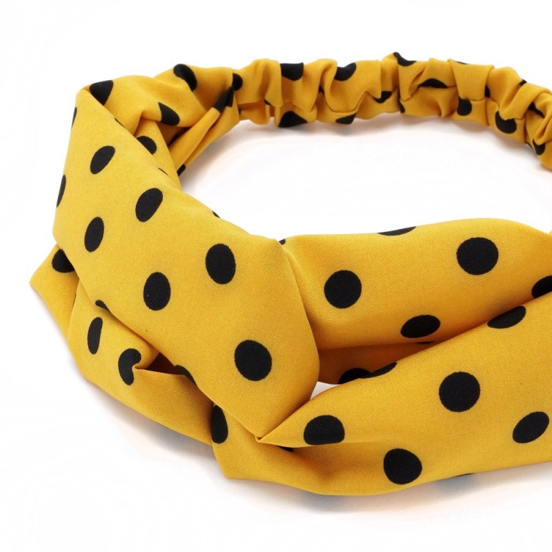 Повязка-чалма из софтовой ткани с принтом средний горох (28855) вариант 07