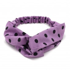 Повязка-чалма из софтовой ткани с принтом средний горох (28855) вариант 11