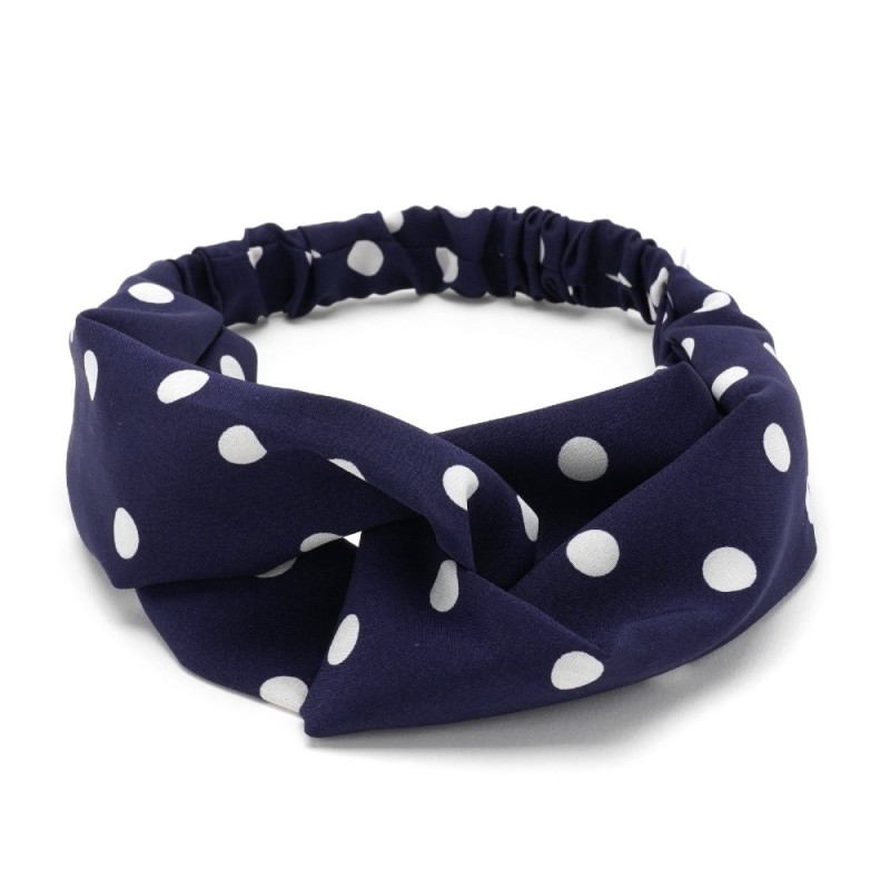 Повязка-чалма из софтовой ткани с принтом средний горох (28855) вариант 12