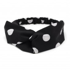 Повязка-чалма из софтовой ткани с принтом крупный горох (23000) вариант 01