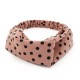 Повязка-чалма из софтовой ткани с принтом средний горох (28855) вариант 06