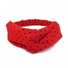 Повязка-чалма из софтовой ткани с принтом мелкий горох (23001) вариант 10