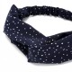 Повязка-чалма из софтовой ткани с принтом мелкий горох (23001) вариант 12