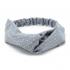 Повязка-чалма из софтовой ткани с принтом мелкий горох (23001) вариант 03