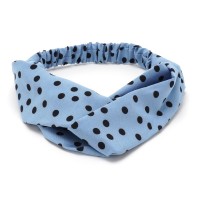 Повязка-чалма из софтовой ткани с принтом средний горох (28855) вариант 10