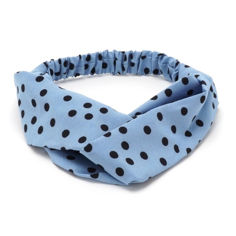 Повязка-чалма из софтовой ткани с принтом средний горох (28855) вариант 10