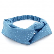 Повязка-чалма из софтовой ткани с принтом мелкий горох (23001) вариант 06