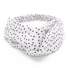 Повязка-чалма из софтовой ткани с принтом мелкий горох (23001) вариант 07