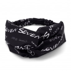 Повязка-чалма из софтовой ткани с принтом надписи (23002) вариант 04