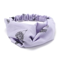 Повязка-чалма из софтовой ткани с принтом Париж (23004) вариант 02