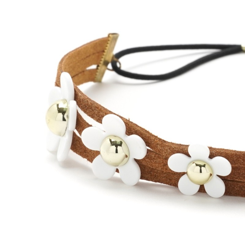 Повязка на голову греческая с цветочками (24955) вариант 04