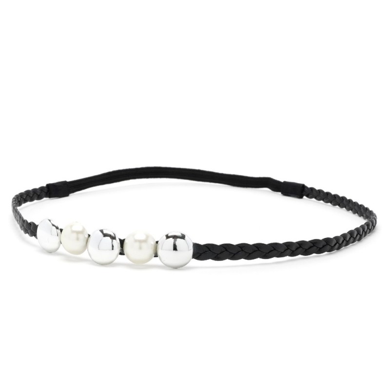 Повязка на голову греческая с бусинами (24990) вариант 02