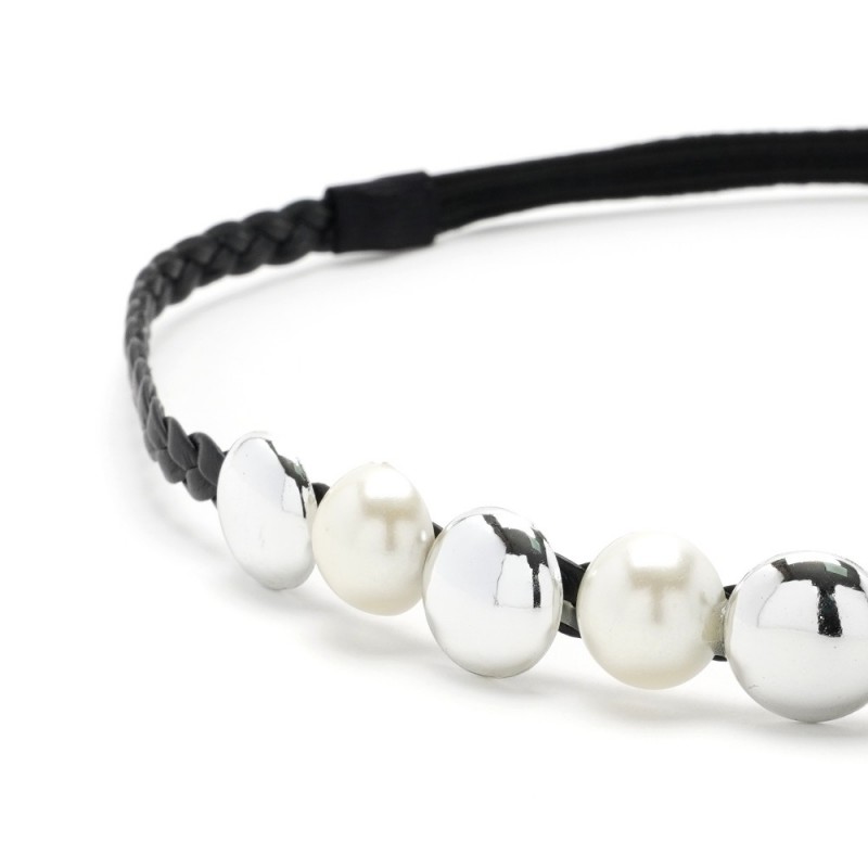 Повязка на голову греческая с бусинами (24990) вариант 02