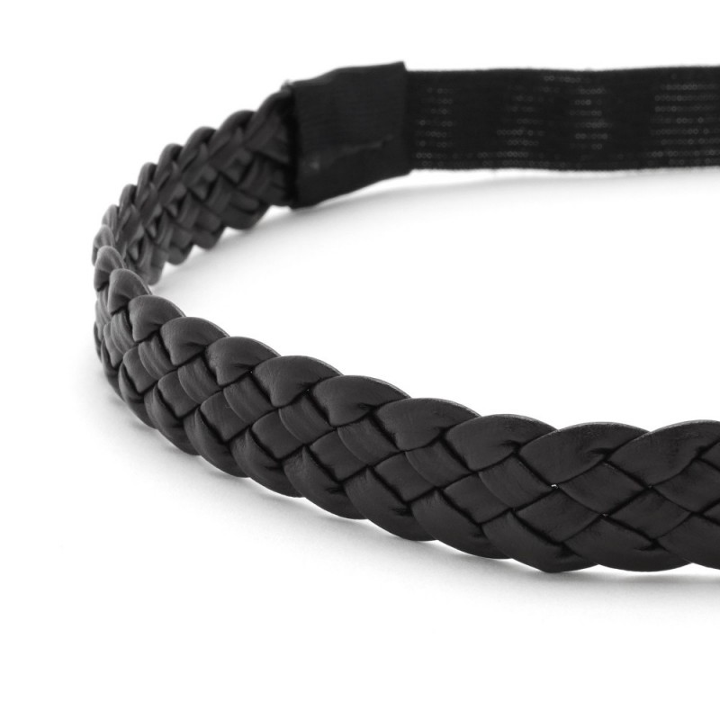 Повязка на голову коса из экокожи (25017) вариант 01