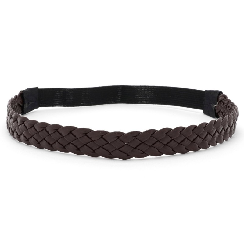 Повязка на голову коса из экокожи (25017) вариант 02