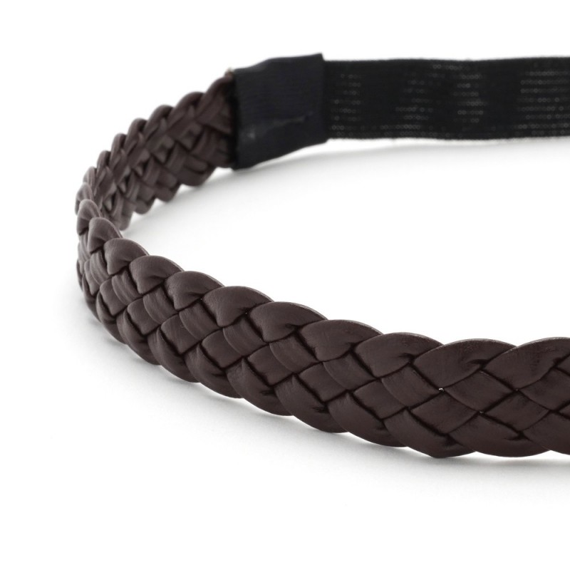 Повязка на голову коса из экокожи (25017) вариант 02