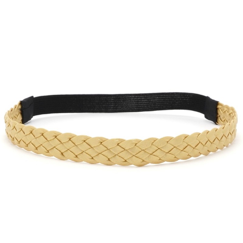 Повязка на голову коса из экокожи (25017) вариант 03