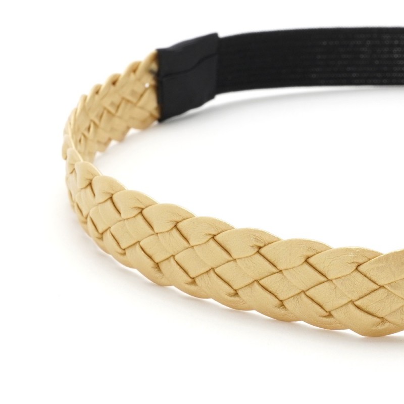 Повязка на голову коса из экокожи (25017) вариант 03