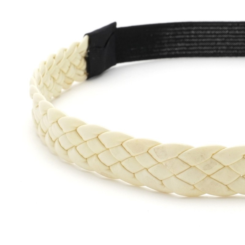 Повязка на голову коса из экокожи (25017) вариант 04