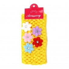 Повязка для волос детская с цветочками (27053) вариант 03