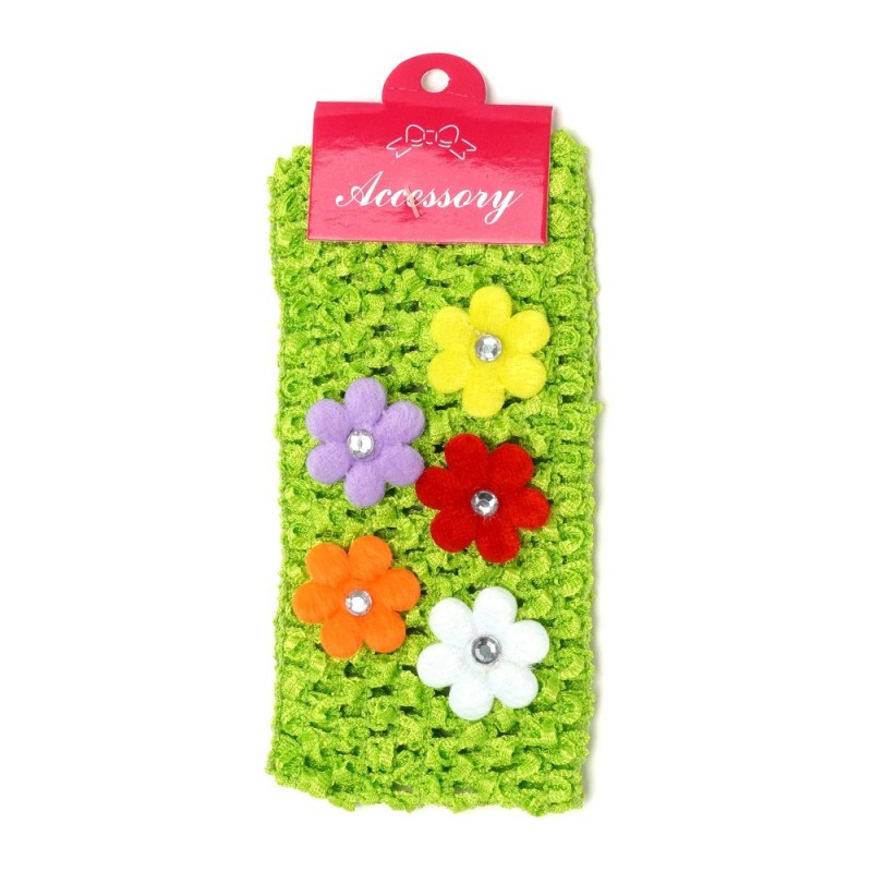 Повязка для волос детская с цветочками (27053) вариант 05