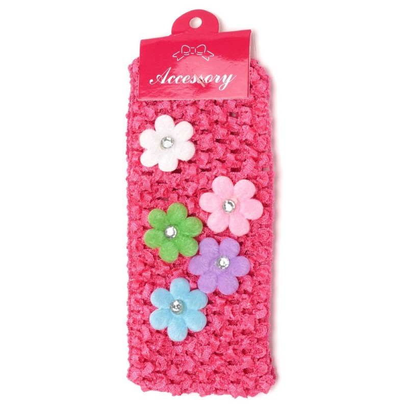 Повязка для волос детская с цветочками (27053) вариант 08