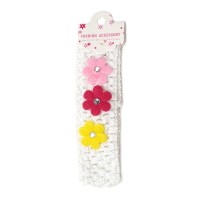 Повязка для волос детская с цветочками (27054) вариант 02