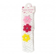 Повязка для волос детская с цветочками (27054) вариант 02