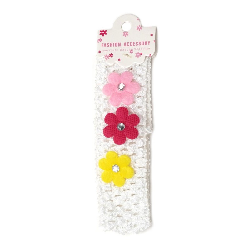 Повязка для волос детская с цветочками (27054) вариант 02