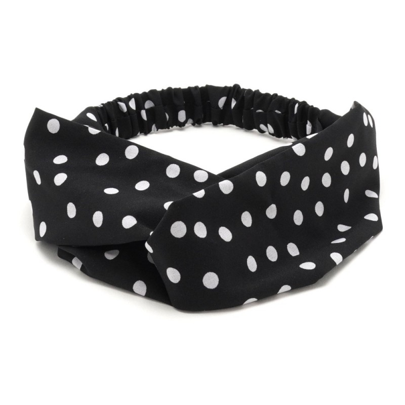 Повязка-чалма из софтовой ткани с принтом средний горох (28855) вариант 02