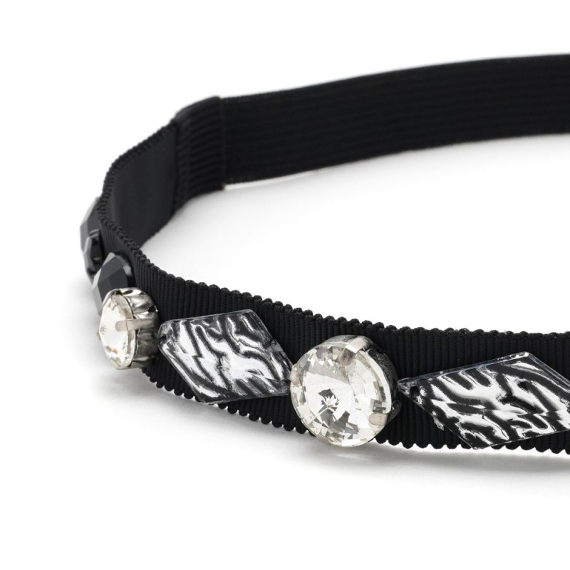 Повязка на голову греческая со стразами (9688) вариант 01