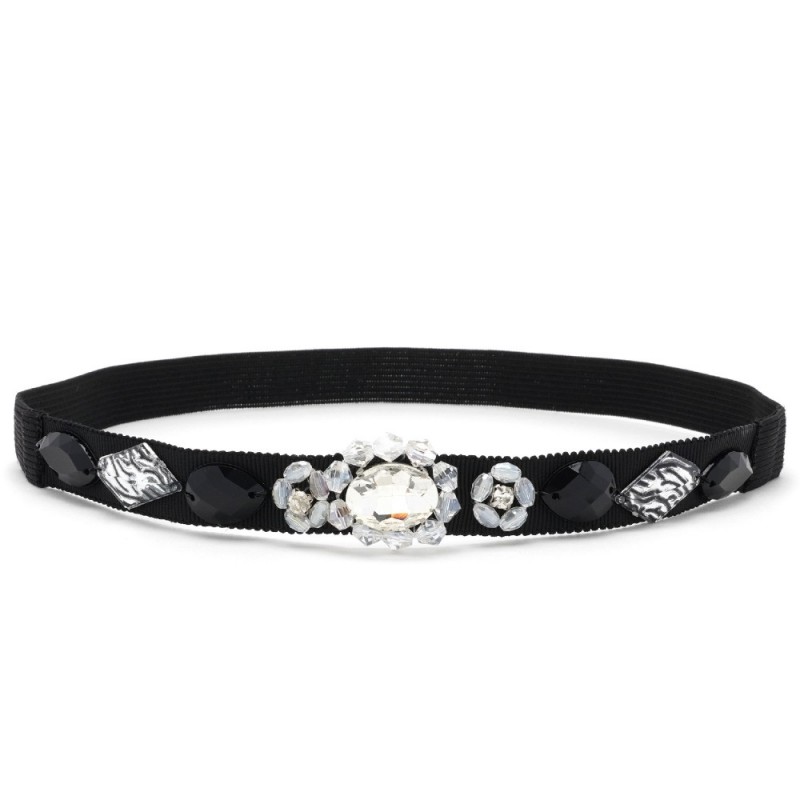 Повязка на голову греческая со стразами (9688) вариант 02