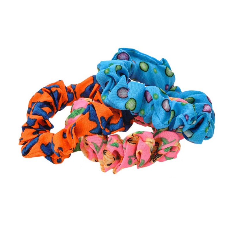 Набор резинок для волос из шифоновой ткани тонкие (10500)