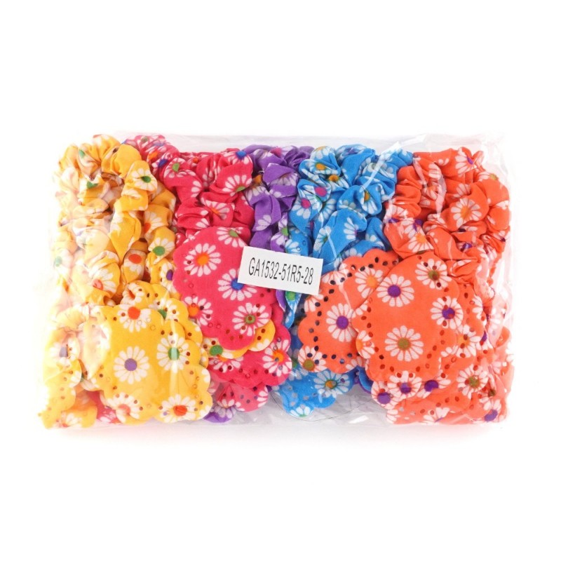 Набор резинок для волос солоха с принтом ромашки (12031)