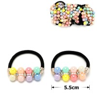 Набор резинок для волос с разноцветными бусинами (12178)