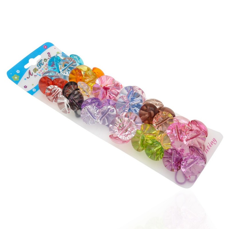 Набор резинок для волос со стеклянным украшением (1229)