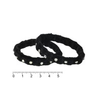 Набор велюровых резинок для волос со стразами (1247)