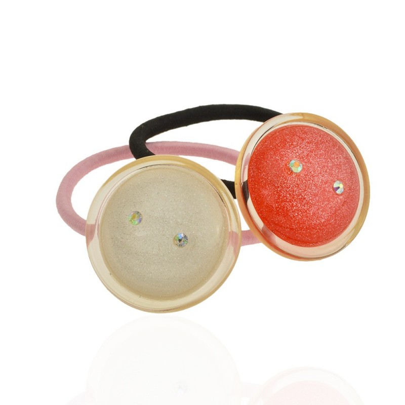 Набор детских тонких резинок для волос с украшением (1290)