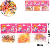 Набор силиконовых резинок-тропиканок для афрокосичек тонкая нарезка (1312)