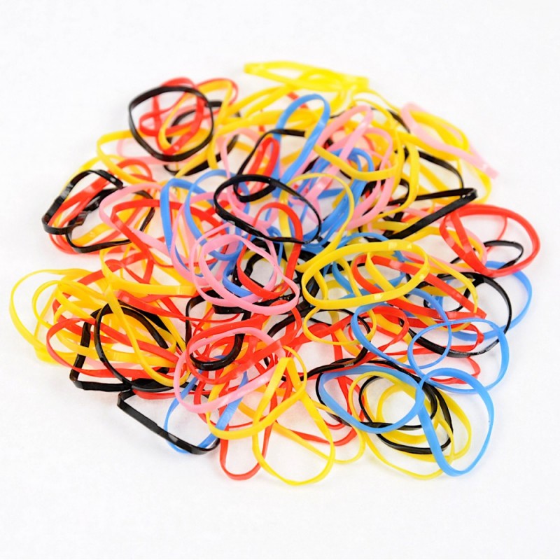 Набор силиконовых резинок-тропиканок для афрокосичек тонкая нарезка (1312)