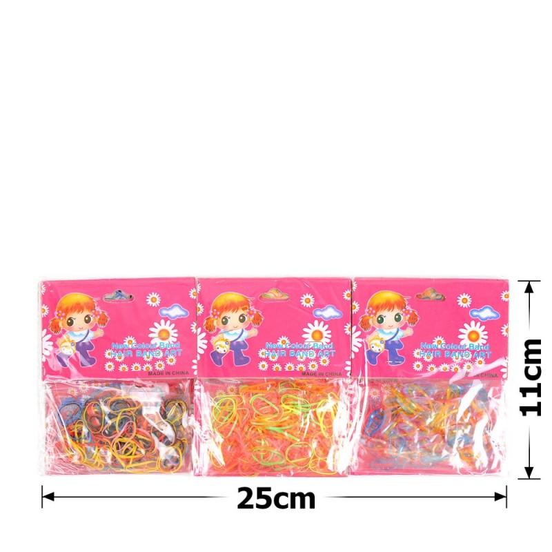 Набор силиконовых резинок-тропиканок для афрокосичек тонкая нарезка (1312)