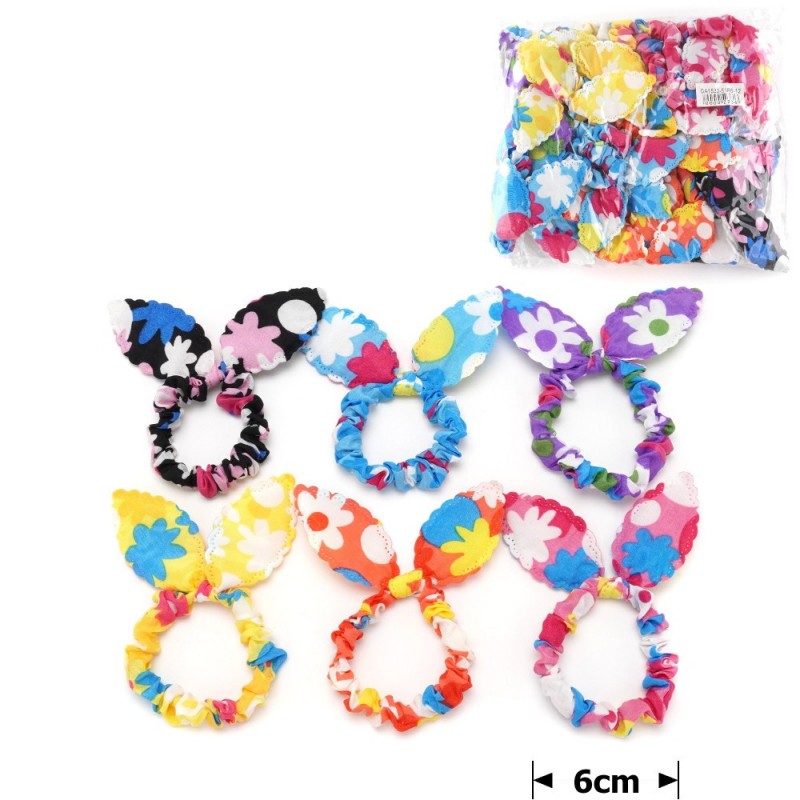 Набор резинок для волос солоха с принтом цветы (13798)