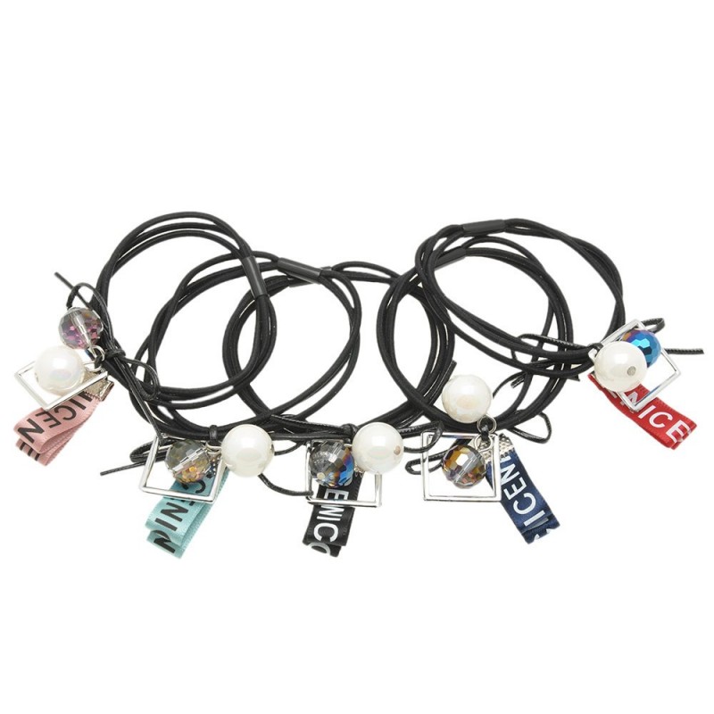 Набор резинок для волос с лентой (14762)