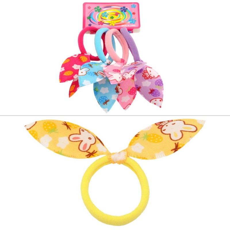 Набор резинок для волос солоха с принтом зайчик (15301)